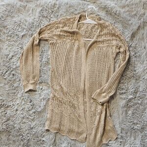 SHEIN Beige Knit Cardigan